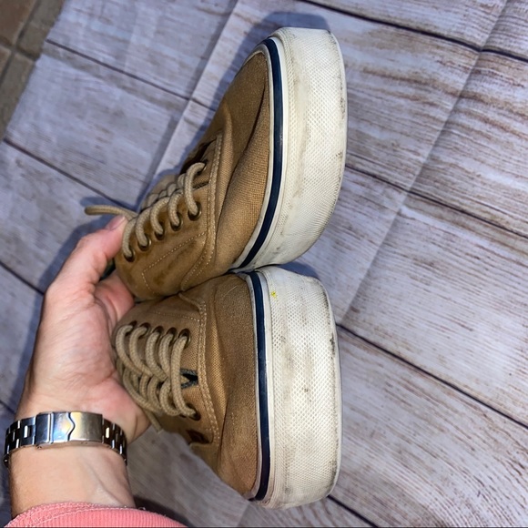 Men’s vans shoes sneakers size 10 tan - Picture 3 of 8